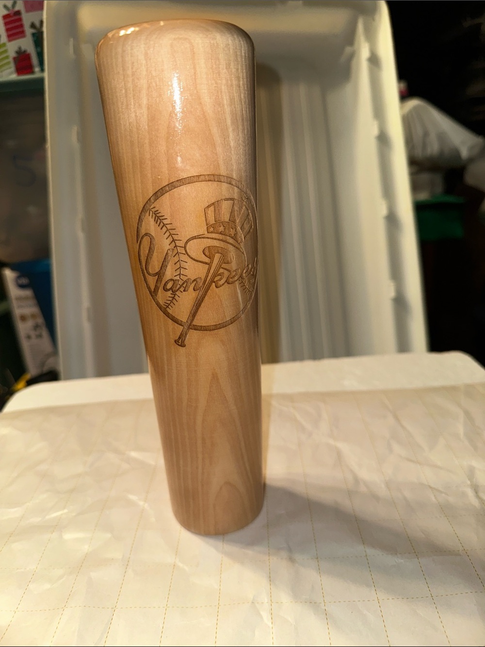 MLB NY Yankees wooden baseball bat dugout mug